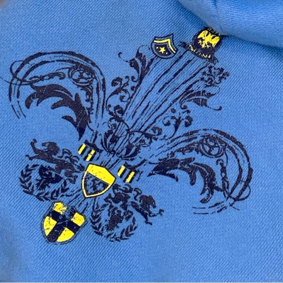 🦮 OLD NAVY Fleur-De-Lis Cotton Dog Hoodie Sweater - Picture 4 of 5